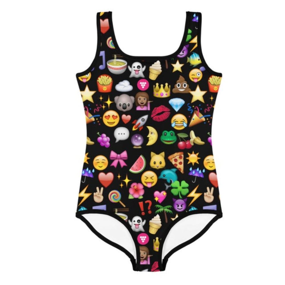 Berry Jane - Toddler Girls Emoji Print Swimsuit 6
